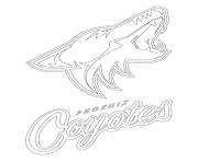 Printable phoenix coyotes logo nhl hockey sport  coloring pages